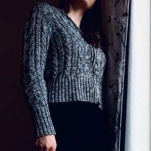 Banana Republic Grey Sweater Jacket Sz M